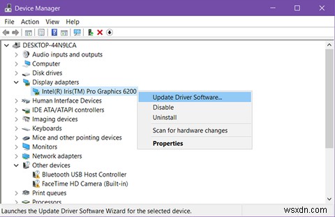 Windows 10-এ স্ক্রীন ইস্যু নিয়ে নেওয়ার প্রথম পদক্ষেপ 