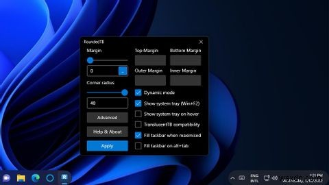 উইন্ডোজ 11 এর টাস্কবারে গোলাকার কোণগুলি কীভাবে যুক্ত করবেন 
