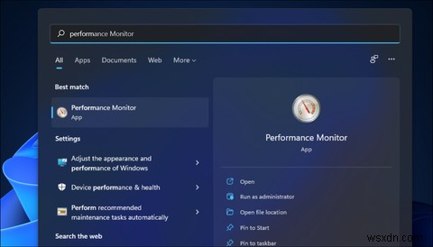 উইন্ডোজ 11 পারফরম্যান্স মনিটর কীভাবে খুলবেন 