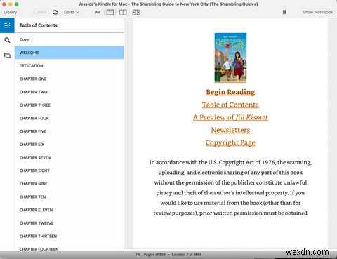 বই পড়তে এবং আপনার ম্যাকে নোট তৈরি করতে ম্যাকের জন্য কিন্ডল কীভাবে ব্যবহার করবেন 