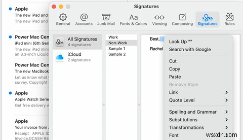 আপনার ম্যাকের মেলে ইমেল স্বাক্ষর যুক্ত করে আপনার ইমেলগুলি ব্যক্তিগতকৃত করুন৷ 