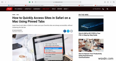 একটি ম্যাকে সাফারিতে পাঠ্য, চিত্র এবং সমগ্র ওয়েবপৃষ্ঠাগুলি কীভাবে সংরক্ষণ এবং ডাউনলোড করবেন 
