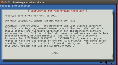 উবুন্টু লিনাক্সে মাইক্রোসফ্ট টেক্সট ফন্টগুলি কীভাবে ইনস্টল করবেন 
