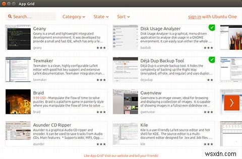 অ্যাপ গ্রিড উবুন্টু সফটওয়্যার সেন্টারের একটি দ্রুত এবং পরিষ্কার বিকল্প 