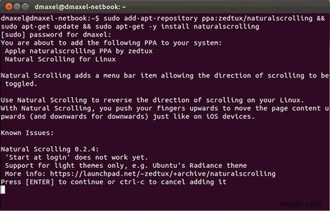উবুন্টু [লিনাক্স] এ ম্যাক ওএস এক্সএস প্রাকৃতিক স্ক্রোলিং কীভাবে পাবেন 