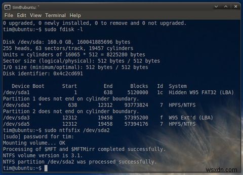 উবুন্টু দিয়ে কীভাবে একটি দূষিত উইন্ডোজ এনটিএফএস ফাইল সিস্টেম ঠিক করবেন 