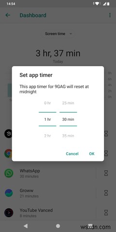 আপনার স্ক্রীনের সময় নিয়ন্ত্রণ করতে অ্যান্ড্রয়েডে একটি অ্যাপ টাইমার কীভাবে সেট করবেন 