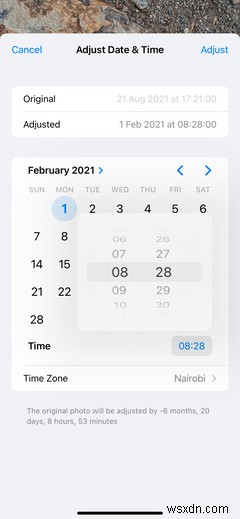 iOS 15-এ আপনার ফটোগুলির তারিখ, সময় এবং অবস্থান কীভাবে সামঞ্জস্য করবেন 