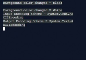 কিভাবে C# কনসোলের আউটপুট এনকোডিং স্কিম পরিবর্তন করবেন? 