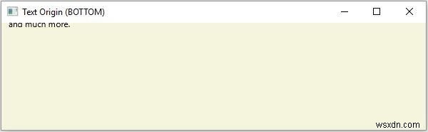 JavaFX-এ টেক্সট অরিজিন কি? 
