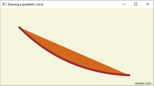 কিভাবে JavaFX ব্যবহার করে একটি QuadCurve তৈরি করবেন? 