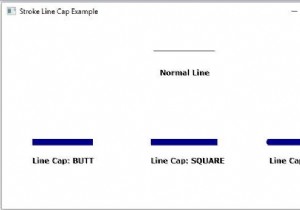 JavaFX-এ 2D আকারের স্ট্রোক লাইন ক্যাপ বৈশিষ্ট্য ব্যাখ্যা করুন 
