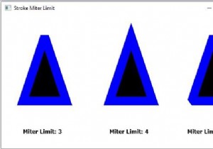JavaFX-এ 2D আকারের স্ট্রোক মিটার লিমিট বৈশিষ্ট্য ব্যাখ্যা করুন 