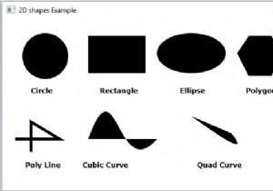 JavaFX দ্বারা উপলব্ধ বিভিন্ন 2D আকারগুলি কি কি? 