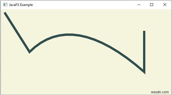 JavaFX এ পাথ এলিমেন্ট দ্বিঘাত বক্ররেখা কিভাবে তৈরি করবেন? 