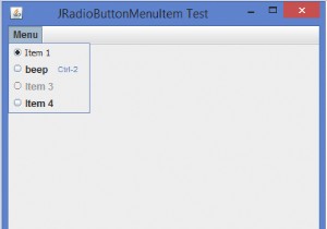 জাভাতে একটি JRadioButtonMenuItem কিভাবে প্রদর্শন করবেন? 