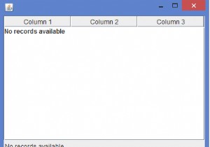 কিভাবে জাভাতে একটি JTable এ কোন রেকর্ড উপলব্ধ পাঠ্য প্রদর্শন করবেন না? 