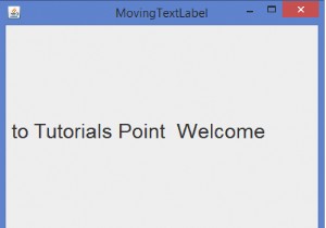 কিভাবে আমরা জাভাতে একটি JLabel ব্যবহার করে একটি চলমান পাঠ্য বাস্তবায়ন করতে পারি? 