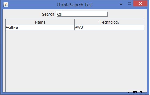 জাভাতে একটি JTable এর অনুসন্ধান কার্যকারিতা কিভাবে বাস্তবায়ন করবেন? 