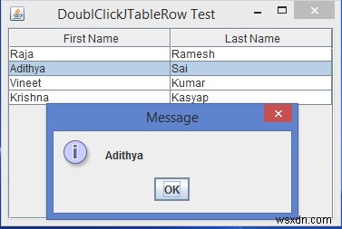 কিভাবে আমরা জাভাতে একটি JTable সারির ডাবল ক্লিক ইভেন্ট সনাক্ত করতে পারি? 