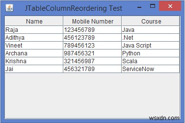 কিভাবে আমরা জাভাতে একটি JTable এর কলাম পুনরায় অর্ডার করা প্রতিরোধ করতে পারি? 