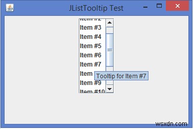 জাভাতে একটি JList এর প্রতিটি আইটেমের জন্য একটি টুলটিপ পাঠ্য কীভাবে সেট করবেন? 