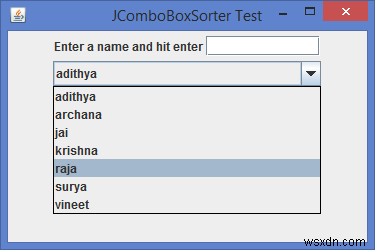 কিভাবে আমরা জাভাতে একটি JComboBox এর আইটেমগুলি সাজাতে পারি? 