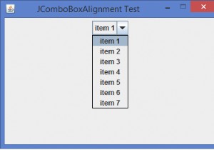 জাভাতে একটি JComboBox এর আইটেমগুলিকে কীভাবে কেন্দ্রীভূত করবেন? 
