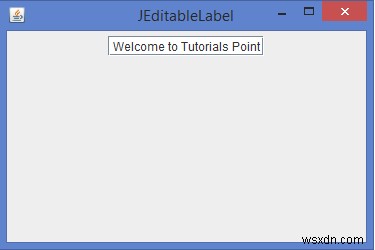 কিভাবে আমরা জাভাতে একটি সম্পাদনাযোগ্য JLabel বাস্তবায়ন করতে পারি? 