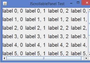 কিভাবে আমরা জাভাতে একটি স্ক্রোলযোগ্য JPanel বাস্তবায়ন করতে পারি? 