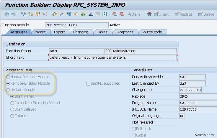 JAVA অ্যাপ্লিকেশন থেকে SAP RFC ফাংশন মডিউল RFC_SYSTEM_INFO এ কল করার জন্য ব্যবহারকারীর অধিকার প্রয়োজন 