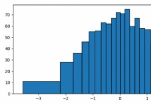 কিভাবে Matplotlib সমান এলাকার বিন দিয়ে একটি হিস্টোগ্রাম তৈরি করবেন? 