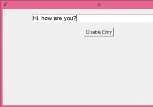 Tkinter এ একটি এন্ট্রি উইজেট কিভাবে নিষ্ক্রিয় করবেন? 