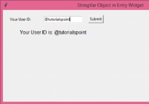 Tkinter এ একটি এন্ট্রি উইজেটে একটি StringVar অবজেক্ট কিভাবে ব্যবহার করবেন? 