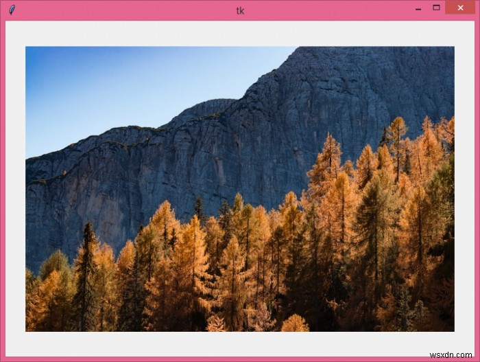 Tkinter এ একটি ফ্রেমে একটি ছবি কিভাবে স্থাপন করবেন? 