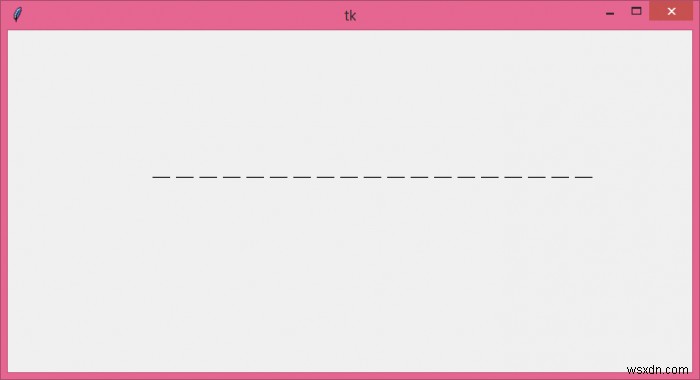 কিভাবে একটি Tkinter ক্যানভাসে একটি ড্যাশ লাইন আঁকা? 