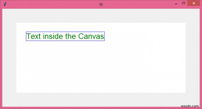 Tkinter - কিভাবে একটি ক্যানভাস টেক্সট একটি রূপরেখা রাখা 