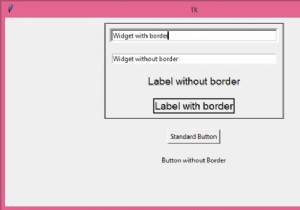 কিভাবে Tkinter এ উইজেট সীমানা পরিত্রাণ পেতে? 