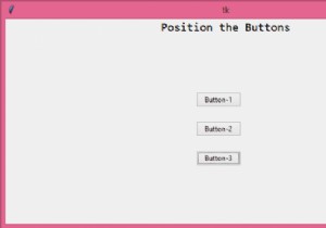 আমি কিভাবে একটি Tkinter উইন্ডোতে বোতামগুলি অবস্থান করব? 