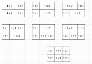 পাইথনে ইটের সেট থেকে অনুভূমিক ইটের প্যাটার্নের সংখ্যা গণনা করার প্রোগ্রাম তৈরি করা যেতে পারে 