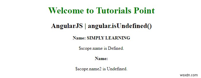 AngularJS - isUndefined() পদ্ধতি 