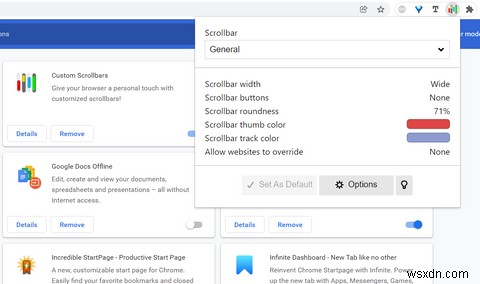কাস্টম স্ক্রলবার দিয়ে Google Chrome-এ স্ক্রলবার কাস্টমাইজ করার উপায়