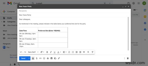 আপনার Gmail বার্তাগুলিতে কীভাবে একটি টেবিল যুক্ত করবেন