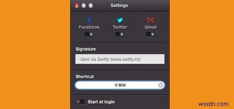 Swifty হল OS X থেকে Gmail, Facebook বার্তা এবং DM পাঠানোর দ্রুততম উপায়৷ 