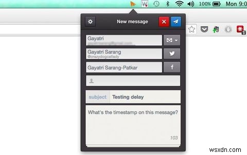 Swifty হল OS X থেকে Gmail, Facebook বার্তা এবং DM পাঠানোর দ্রুততম উপায়৷ 