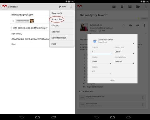 Android-এর জন্য Gmail 4.7 ছুটির উত্তরদাতা যোগ করে এবং অবশেষে যেকোনো ফাইল ডাউনলোড ও সংযুক্ত করে