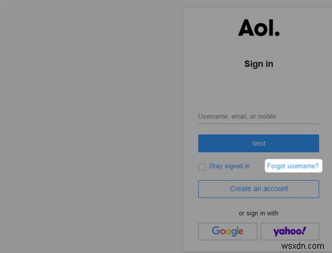 আমার AOL মেল লগইন স্ক্রীন নাম কি?