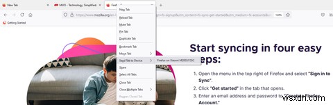 কিভাবে ফায়ারফক্স ব্যবহার করে আপনার ডিভাইসের মধ্যে ট্যাব পাঠাবেন