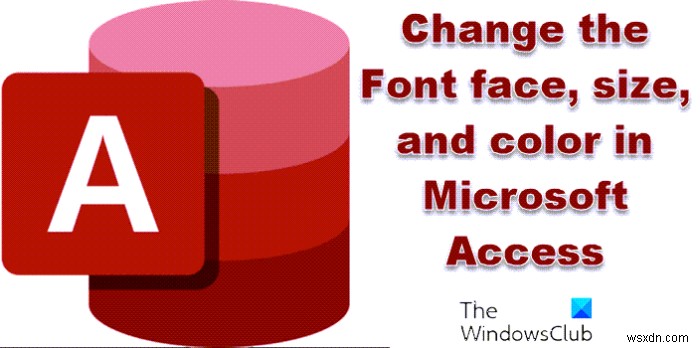 অ্যাক্সেসে ফন্টের মুখ, আকার এবং রঙ কীভাবে পরিবর্তন করবেন