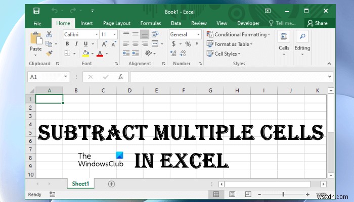 কিভাবে Excel এ একাধিক সেল বিয়োগ করবেন 